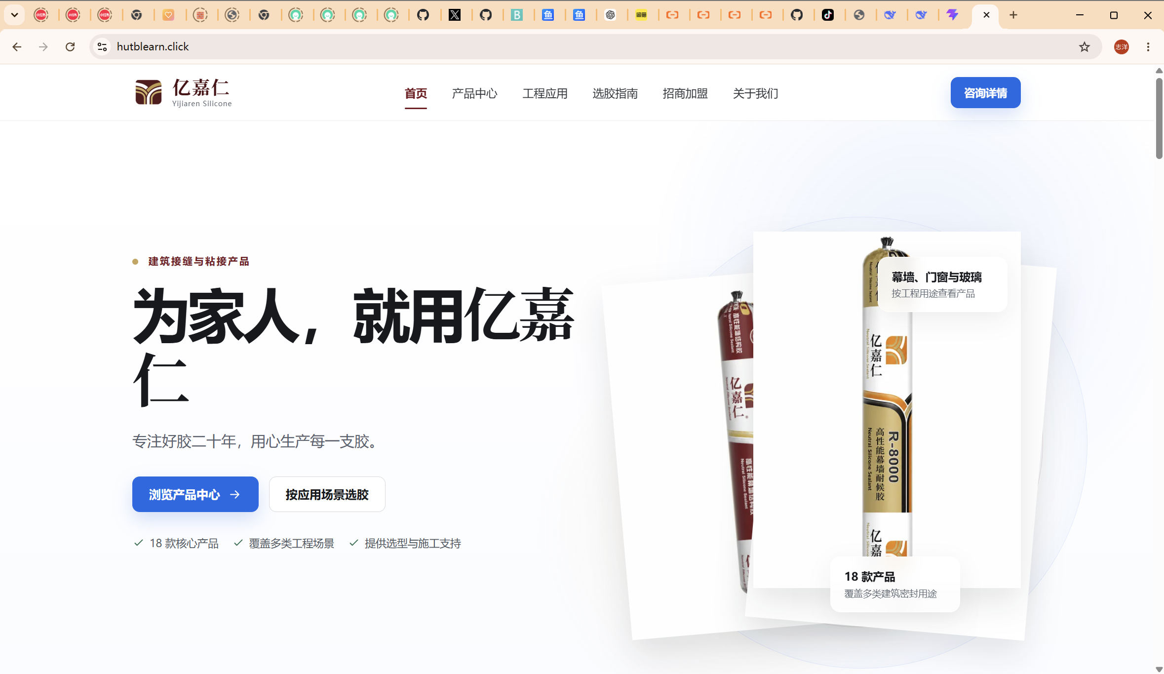亿嘉仁企业官网首页截图